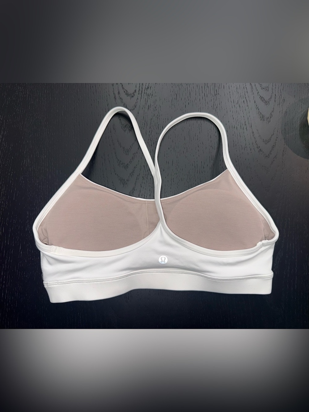 Lululemon Flow Y Bra Nulu in white square dot size 10